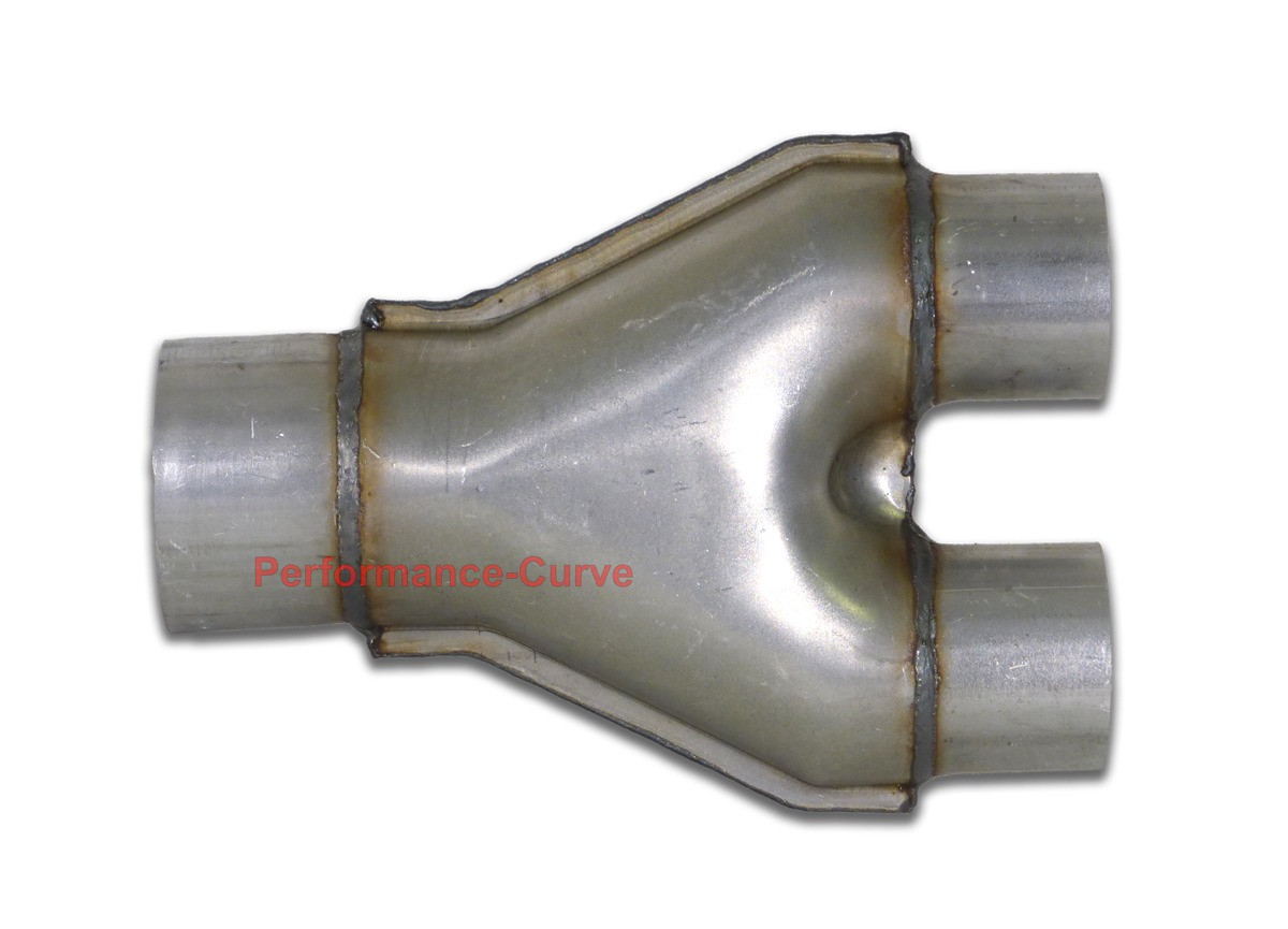 Single 3" / Dual 2.25" Y Pipe Universal Custom Exhaust Aluminized SU6-3